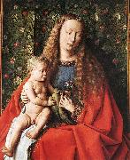 EYCK, Jan van The Madonna with Canon van der Paele (detail) dfg Spain oil painting reproduction